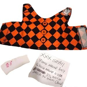 Orange & Black Halloween Checkered Dog Clothing